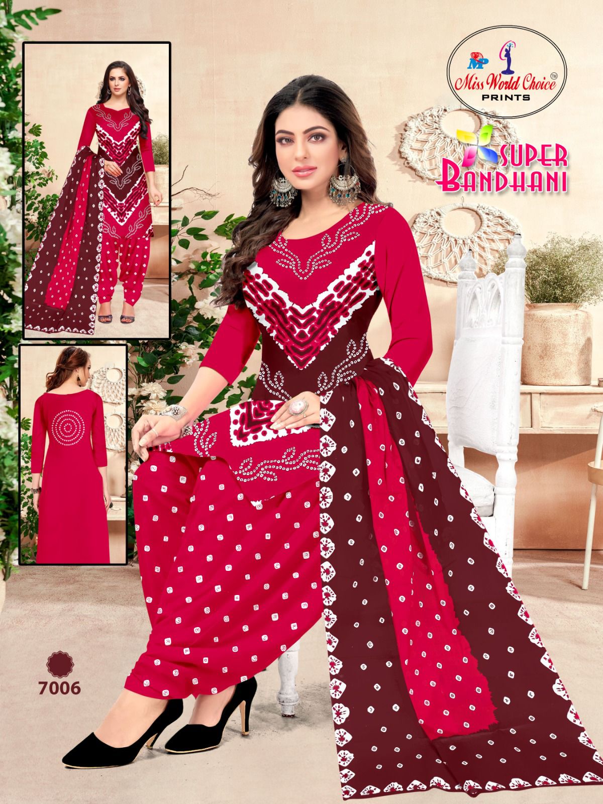 Super Bandhani Vol 7 By Miss World Printed Cotton Dress Material Wholesale Price In Surat